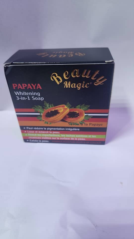 Beauty Magic Papaya Whitening 3-in-1 Soap
